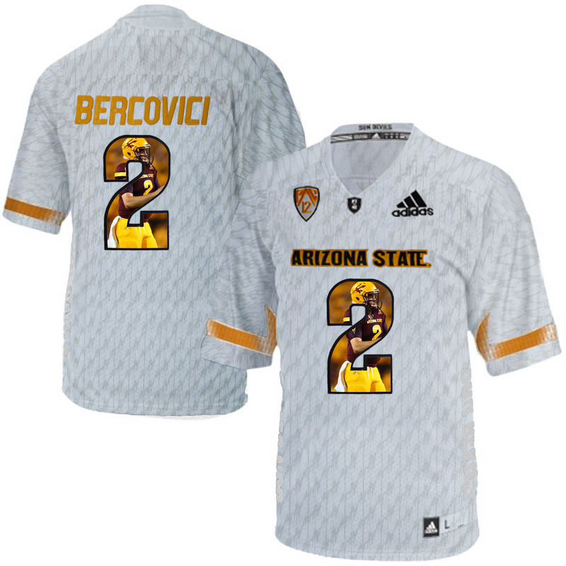 Arizona State Sun Devils 2 Mike Bercovici Ice Team Logo Print College Football Jersey6