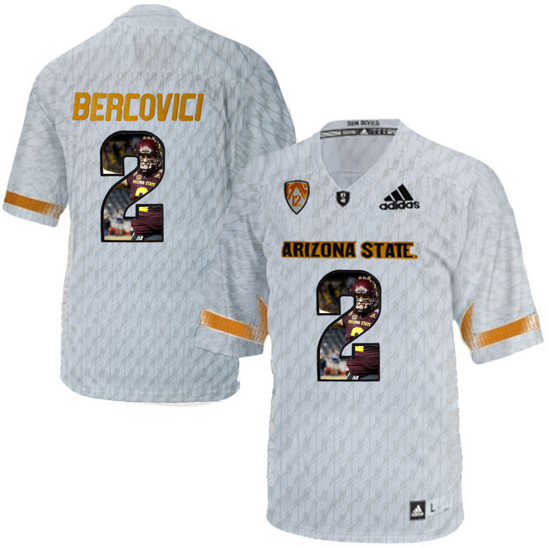 Arizona State Sun Devils 2 Mike Bercovici Ice Team Logo Print College Football Jersey7