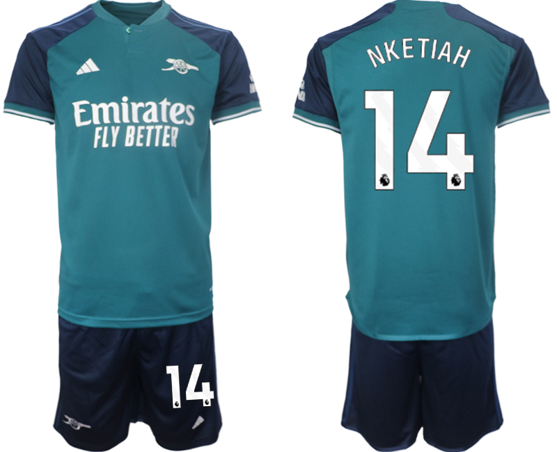 Arsenal 2nd away 14# NKETIAH 2023-24 suit Soccer Jerseys