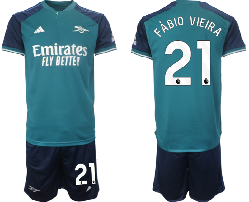 Arsenal 2nd away 21# FABIO VIEIRA 2023-24 suit Soccer Jerseys