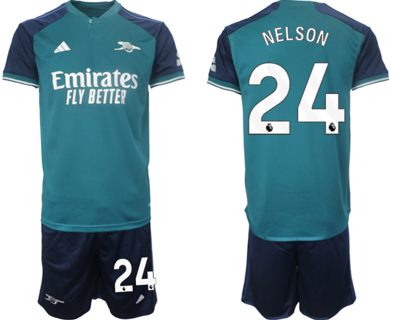 Arsenal 2nd away 24# NELSON 2023-24 suit Soccer Jerseys