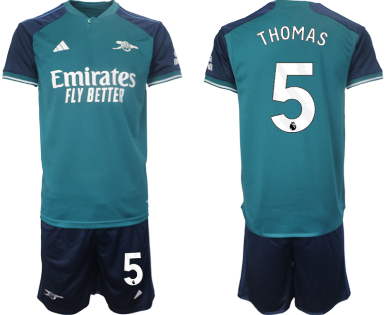 Arsenal 2nd away 5# THOMAS 2023-24 suit Soccer Jerseys