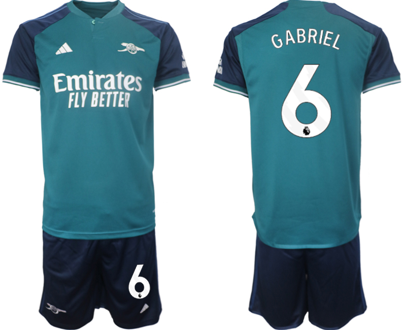 Arsenal 2nd away 6# GABRIEL 2023-24 suit Soccer Jerseys