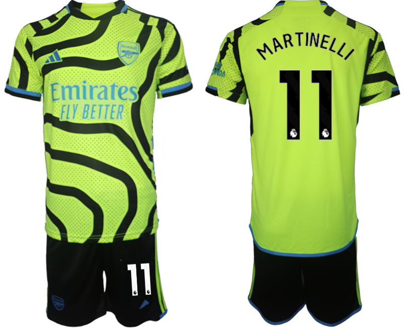 Arsenal away 11# MARTINELLI 2023-24 suit Soccer Jerseys