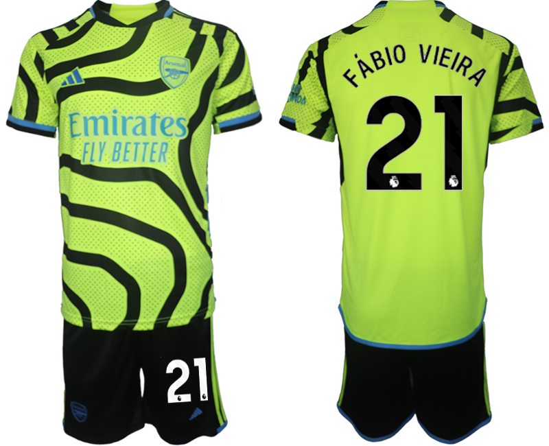 Arsenal away 21# FABIO VIEIRA 2023-24 suit Soccer Jerseys