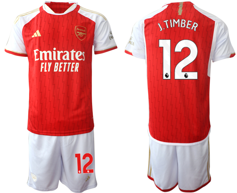 Arsenal home 12# J.TIMBER 2023-24 suit Soccer Jerseys