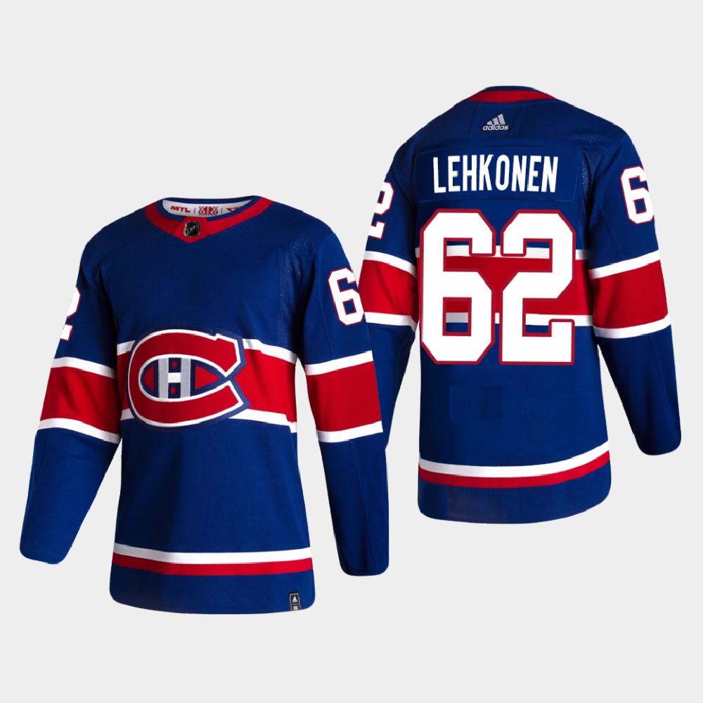 Artturi Lehkonen Reverse Retro #62 Montreal Canadiens 2020-21 Authentic Jersey - Blue