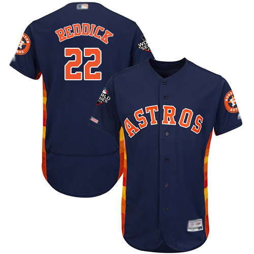 Astros #22 Josh Reddick Navy Blue Flexbase Authentic Collection 2019 World Series Bound Stitched Baseball Jersey