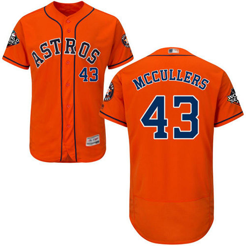 Astros #43 Lance McCullers Orange Flexbase Authentic Collection 2019 World Series Bound Stitched Baseball Jersey