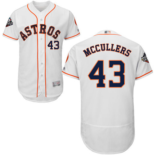 Astros #43 Lance McCullers White Flexbase Authentic Collection 2019 World Series Bound Stitched Baseball Jersey