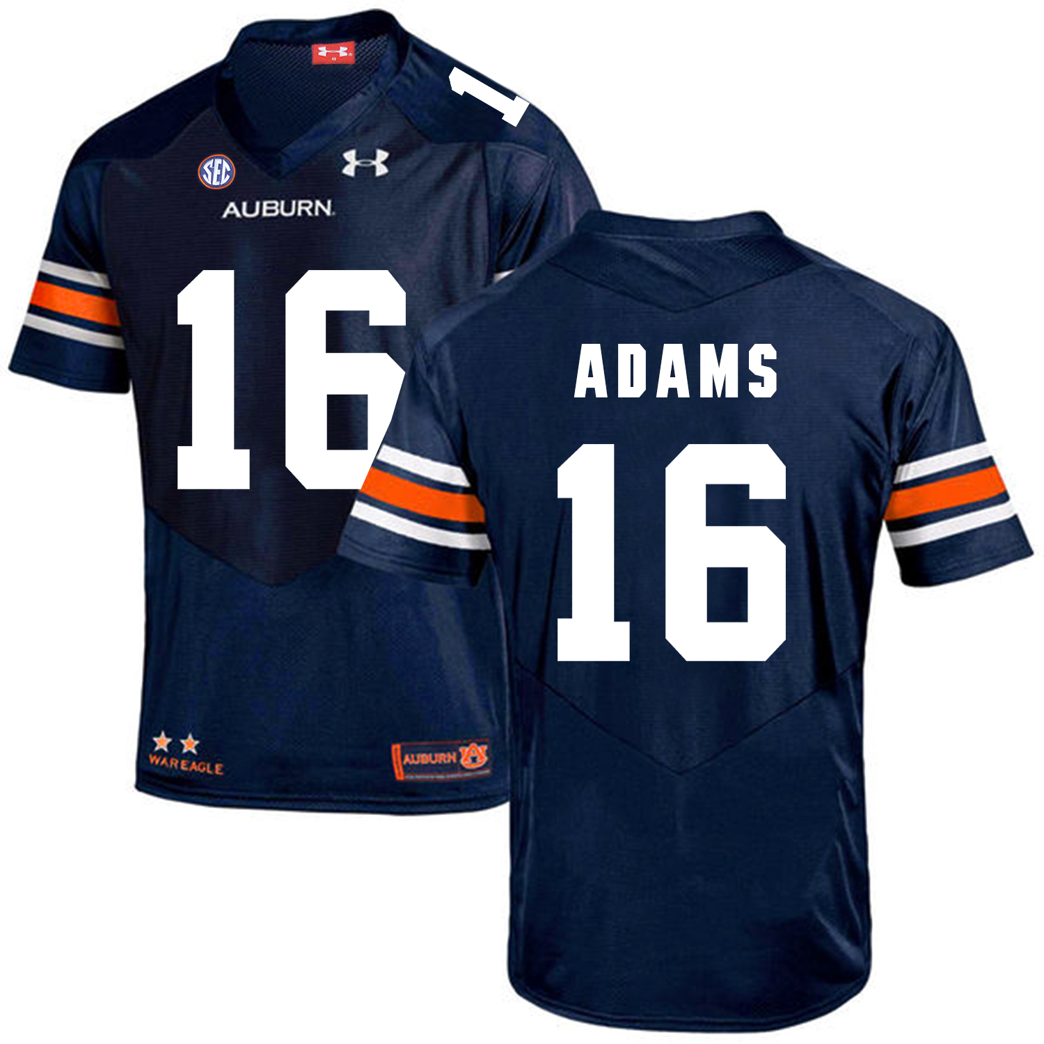 Auburn Tigers 16 Devin Adams Navy College Football Jersey