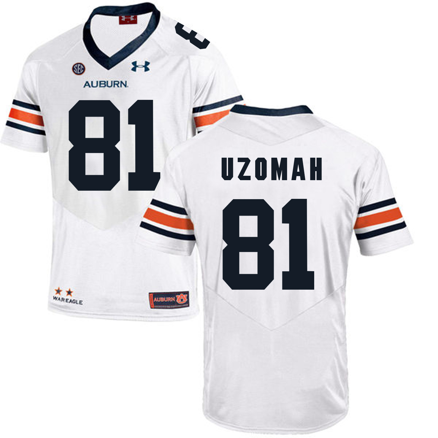Auburn Tigers 81 C.J. Uzomah White College Football Jersey
