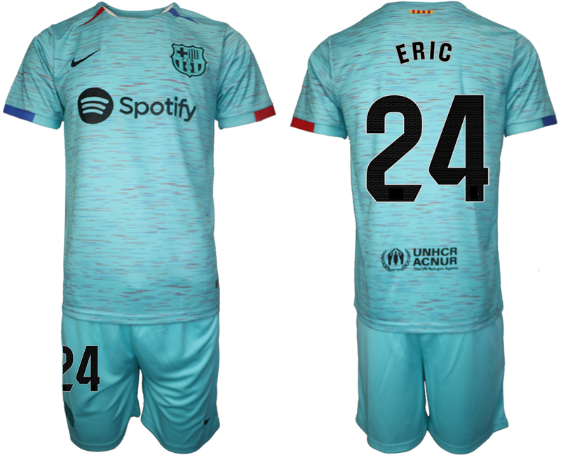Barcelona away 24# ERIC Blue 2023-24 Suite Soccer Jerseys