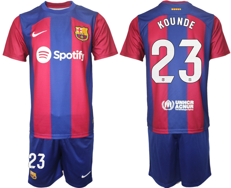 Barcelona home 23# KOUNDE 2023-24 Suite Soccer jerseys