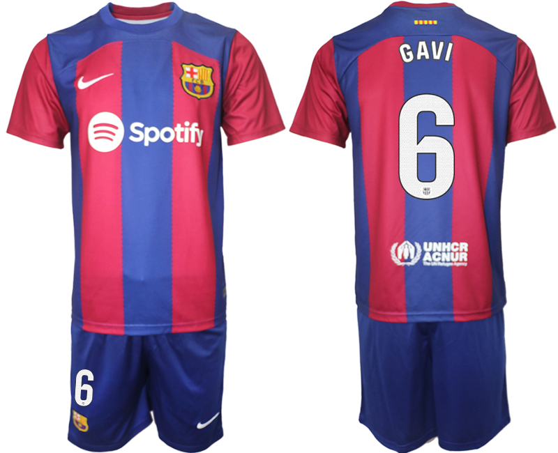 Barcelona home 6# GAVI 2023-24 Suite Soccer jerseys