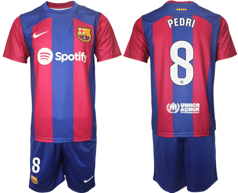 Barcelona home 8# PEDRI 2023-24 Suite Soccer jerseys