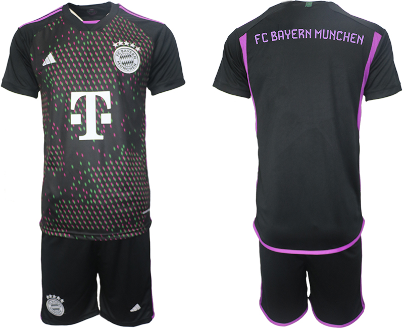 Bayern Munich Away Black Custom Or Blank 2023-24 Suit Soccer Jerseys