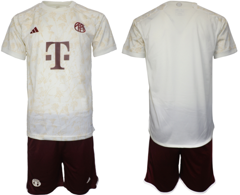 Bayern Munich Away White Custom Or Blank 2023-24 Suit Soccer Jerseys
