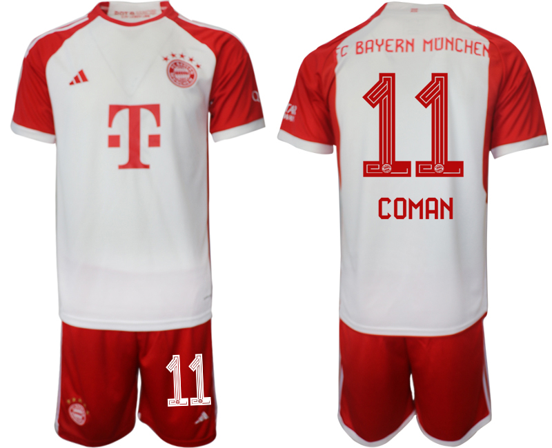 Bayern Munich home 11# COMAN 2023-24 Suit Soccer Jerseys