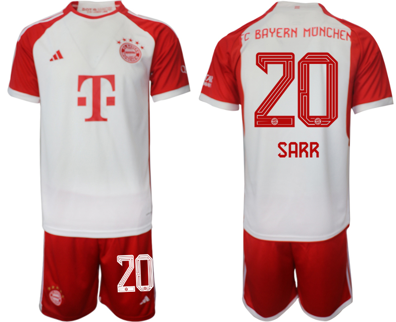Bayern Munich home 20# SARR 2023-24 Suit Soccer Jerseys