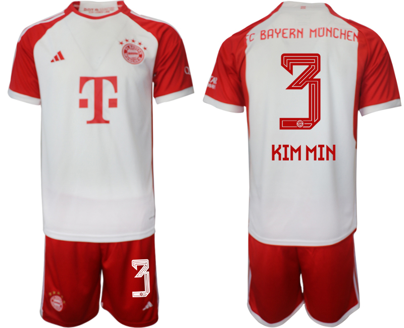 Bayern Munich home 3# KIM MIN 2023-24 Suit Soccer Jerseys