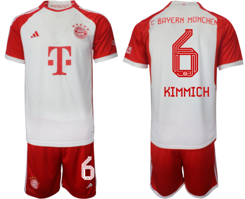 Bayern Munich home 6# KIMMICH 2023-24 Suit Soccer Jerseys