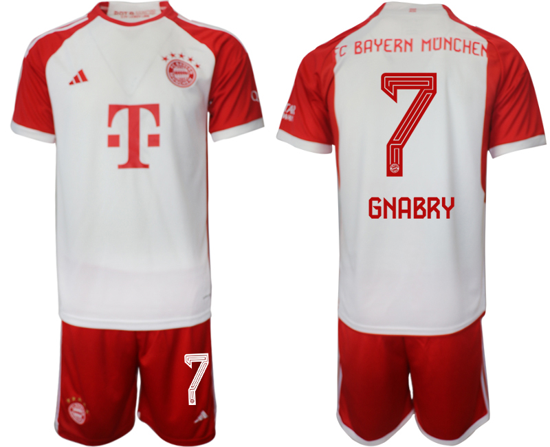 Bayern Munich home 7# GNABRY 2023-24 Suit Soccer Jerseys