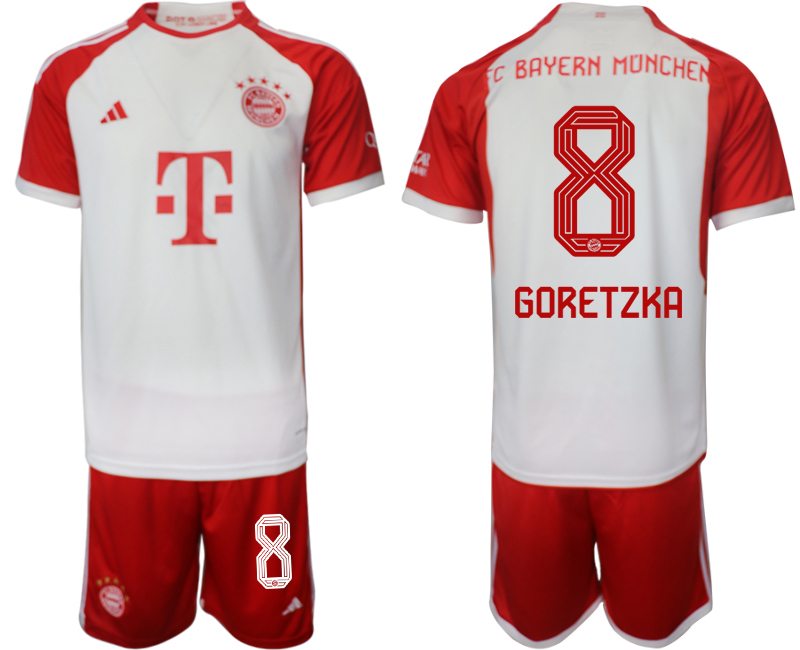 Bayern Munich home 8# GORETZKA 2023-24 Suit Soccer Jerseys