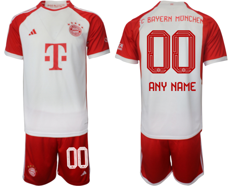 Bayern Munich home Custom any name 2023-24 Suit Soccer Jerseys