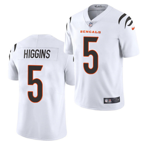 Big Size Cincinnati Bengals #5 Tee Higgins White Vapor Untouchable Limited Stitched Jersey