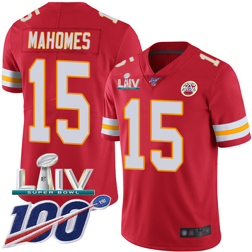 Big Size Nike Chiefs #15 Patrick Mahomes Red Super Bowl LIV 2020 Team Color Men's Stitched NFL 100th Season Vapor Untouchable Limited Jersey