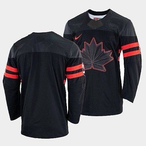 Blank Canada Hockey Black 2022 Beijing Winter Olympic Alternate Rrplica Jersey Men