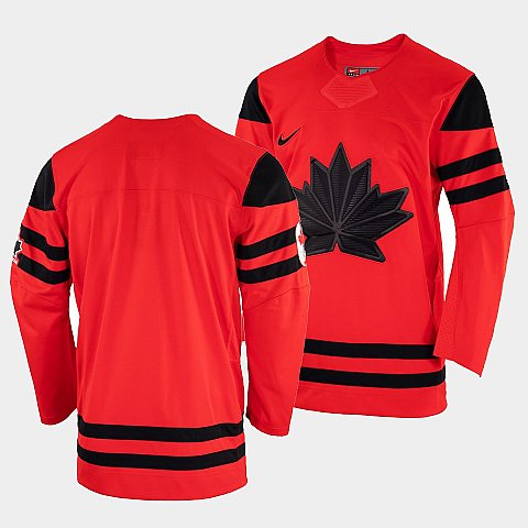 Blank Canada Hockey Red 2022 Beijing Winter Olympic Away Rrplica Jersey Men