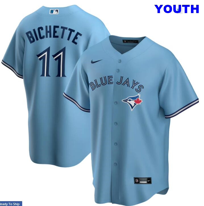 Bo Bichette Youth Toronto Blue Jays Blue Replica Powder Alternate Jersey