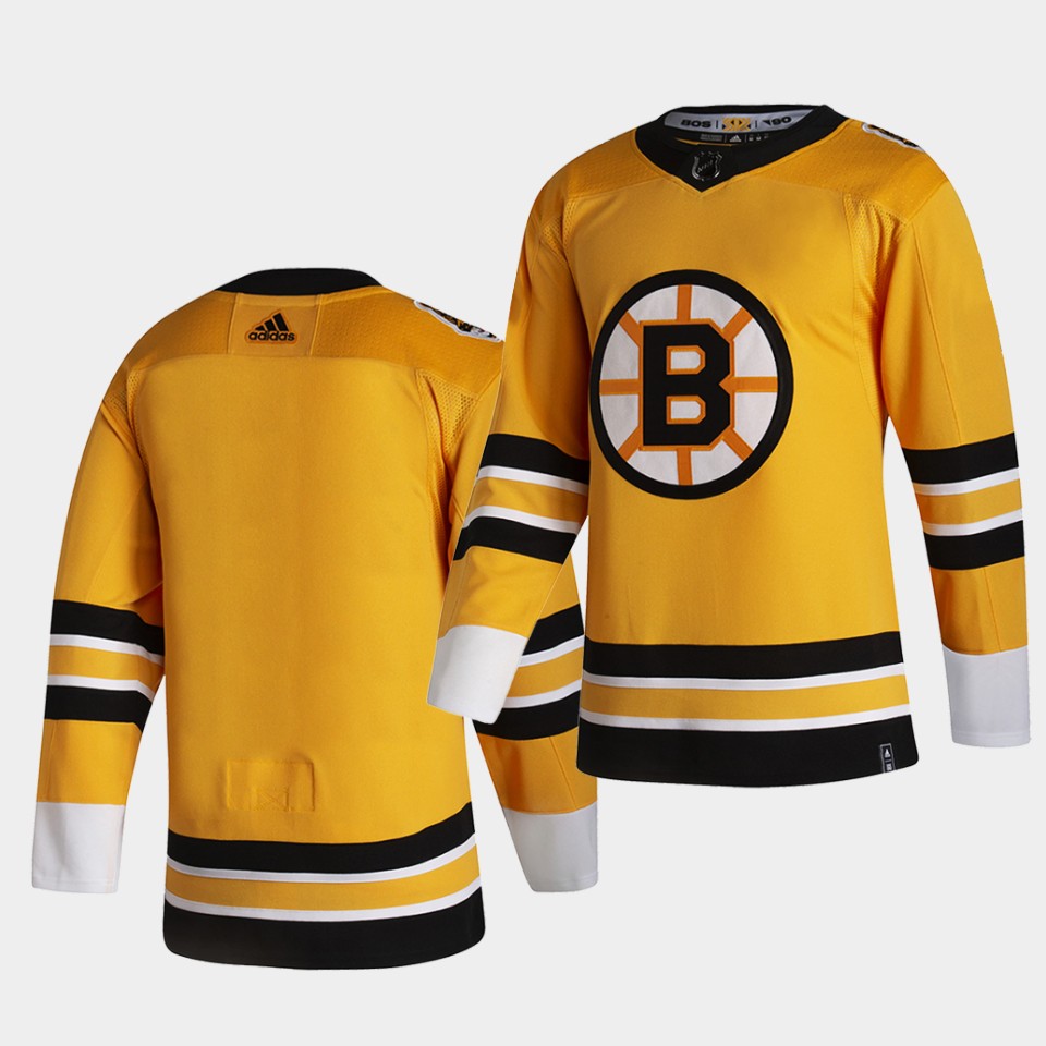 Boston Bruins Blank 2021 Reverse Retro Yellow Special Edition Authentic Jersey