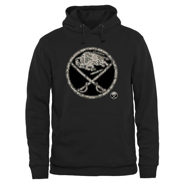 Buffalo Sabres Black Camo Logo Men's Pullover Hoodie