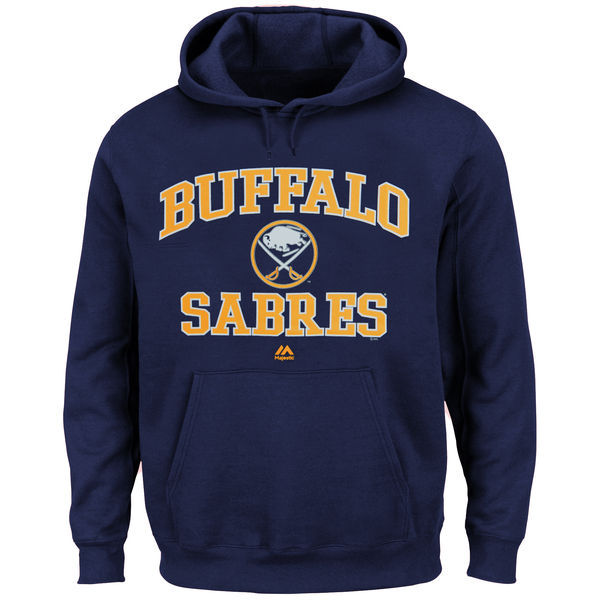 Buffalo Sabres Navy Blue Team Logo Men's Pullover Hoodie