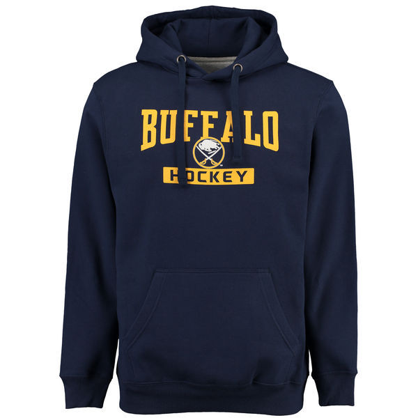 Buffalo Sabres Navy Blue Team Logo Men's Pullover Hoodie02