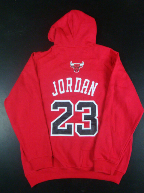 Bulls 23 Michael Jordan Red Pullover Hoodie