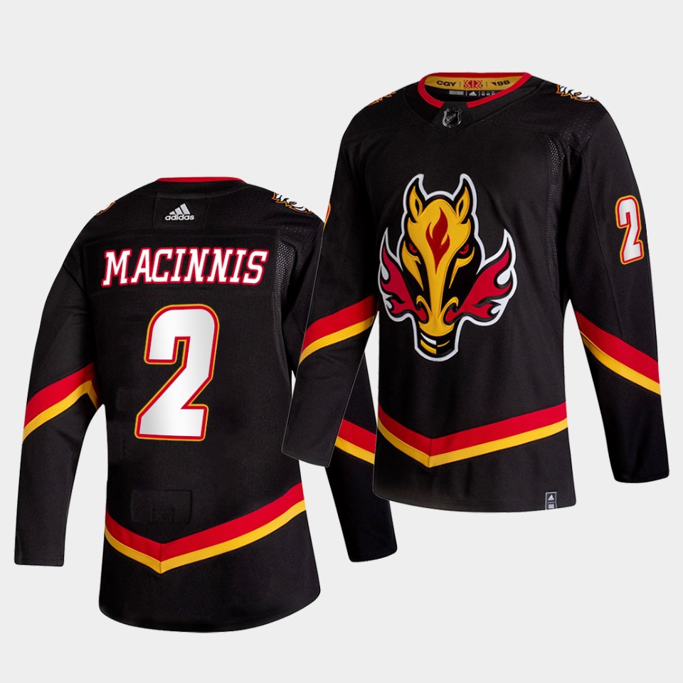 Calgary Flames Al MacInnis 2021 Reverse Retro Black Special Edition Authentic Jersey