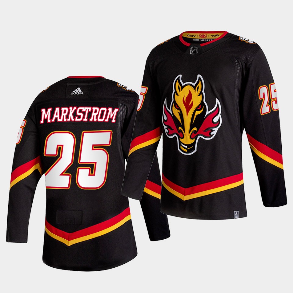 Calgary Flames Jacob Markstrom 2021 Reverse Retro Black Special Edition Authentic Jersey