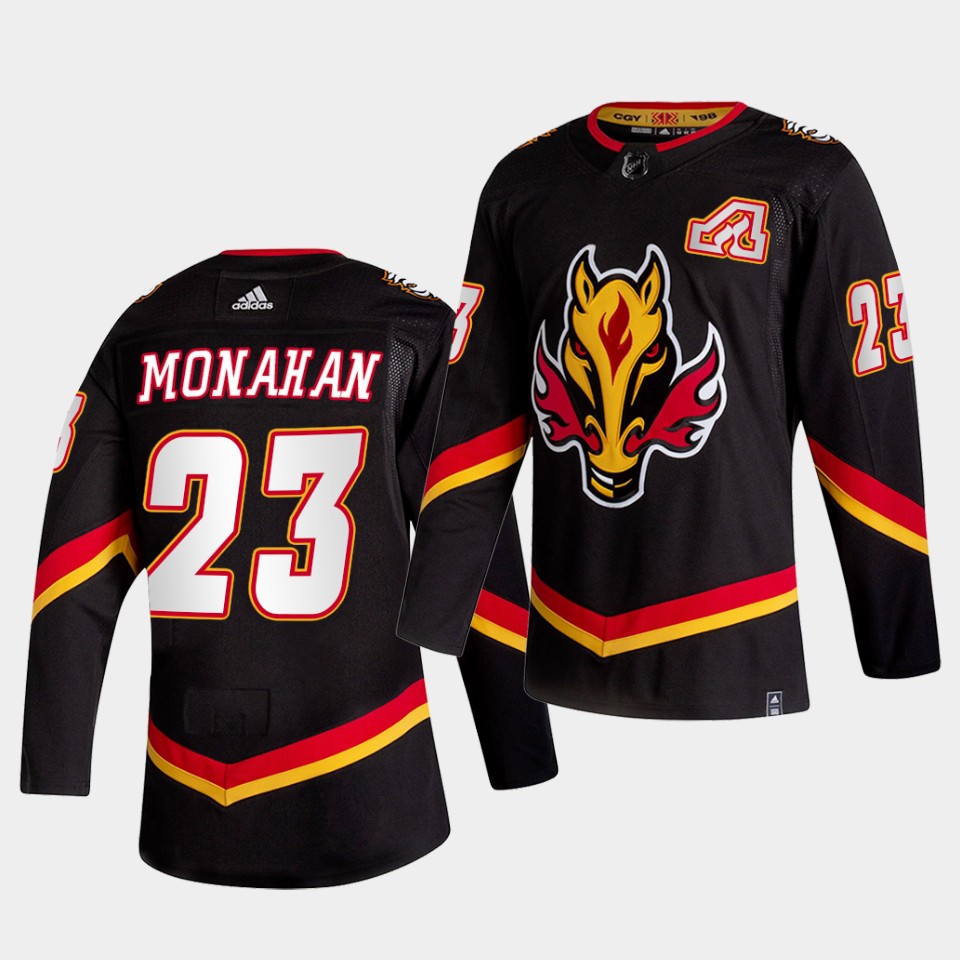 Calgary Flames Sean Monahan 2021 Reverse Retro Black Special Edition Authentic Jersey