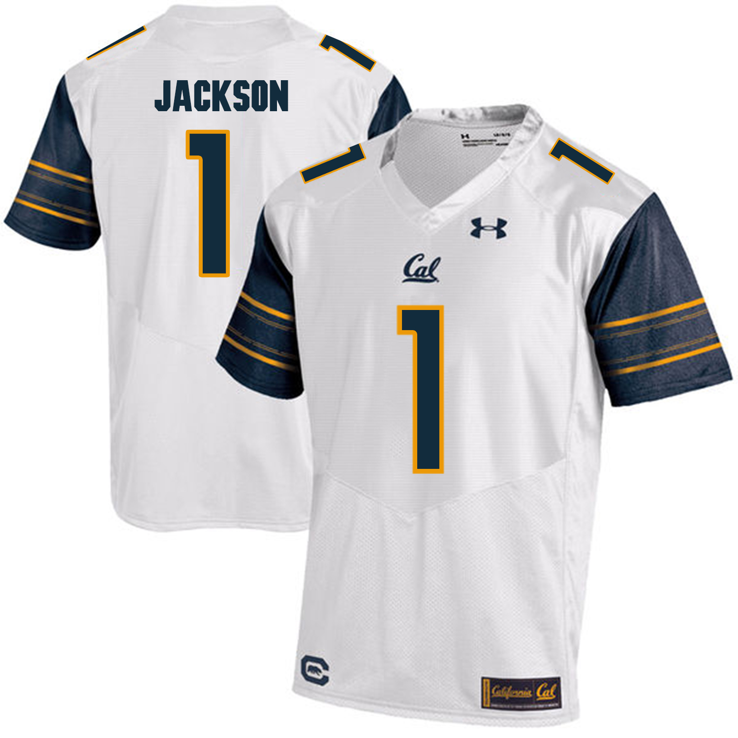 California Golden Bears 1 DeSean Jackson White College Football Jersey