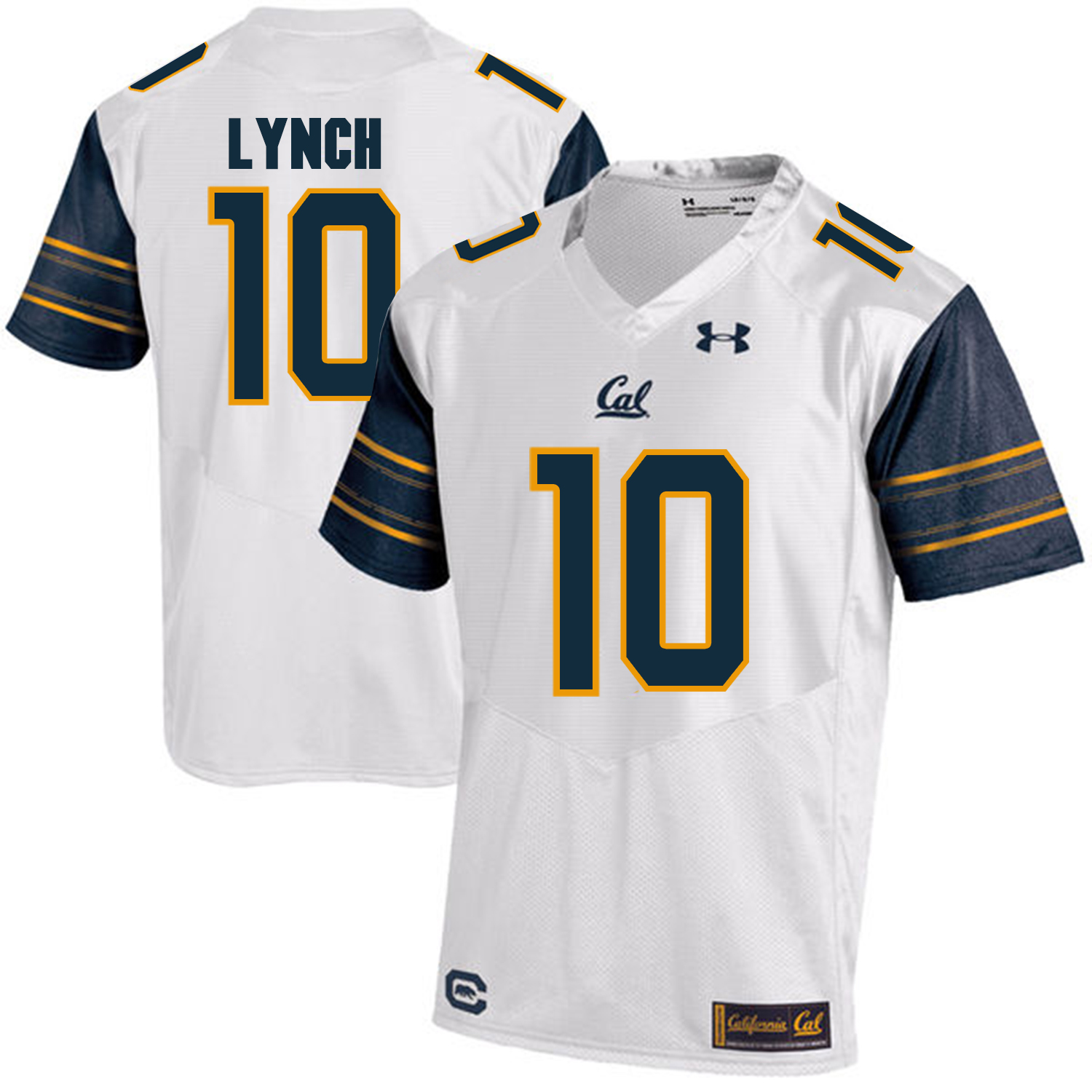 California Golden Bears 10 Marshawn Lynch White College Football Jersey