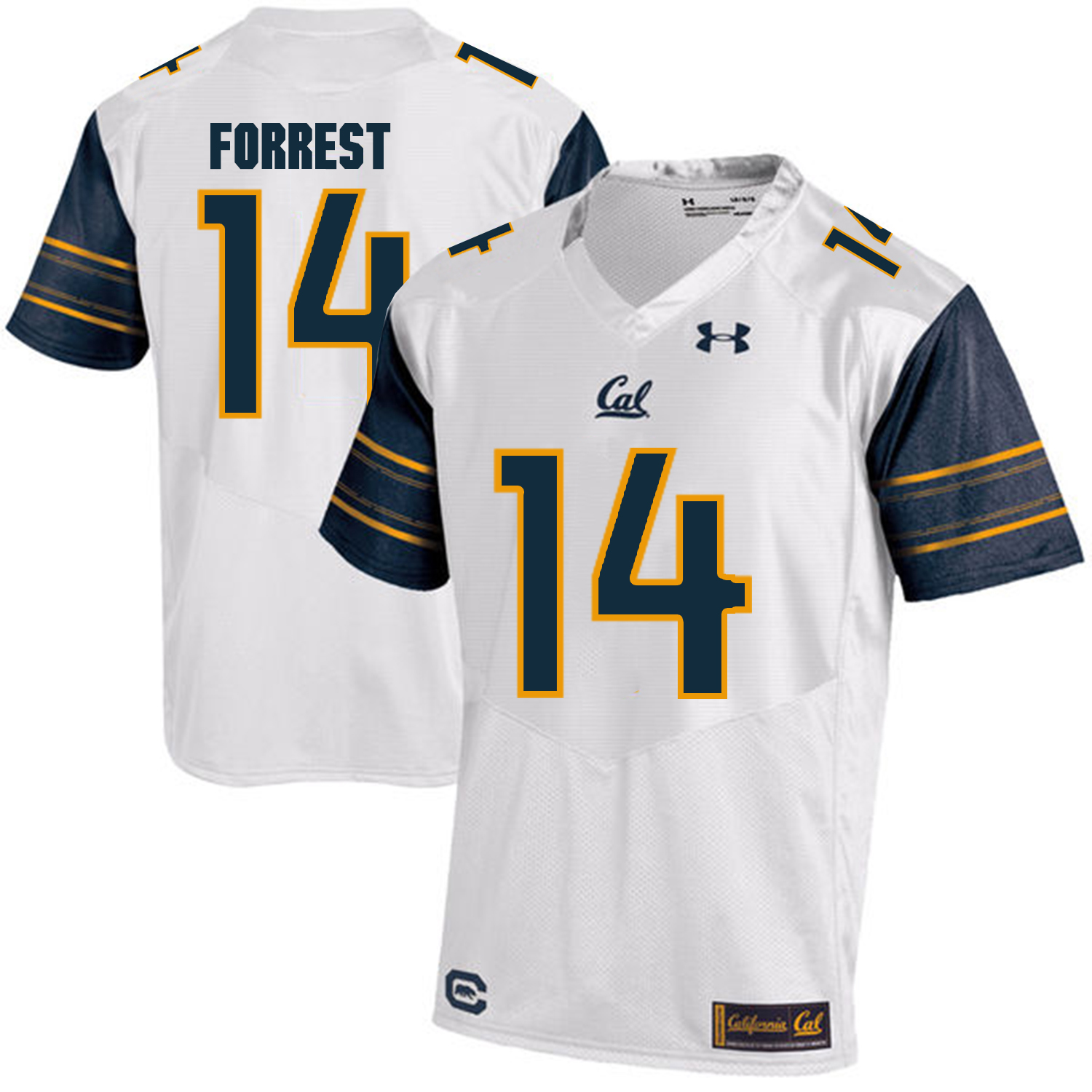 California Golden Bears 14 Chase Forrest White College Football Jersey
