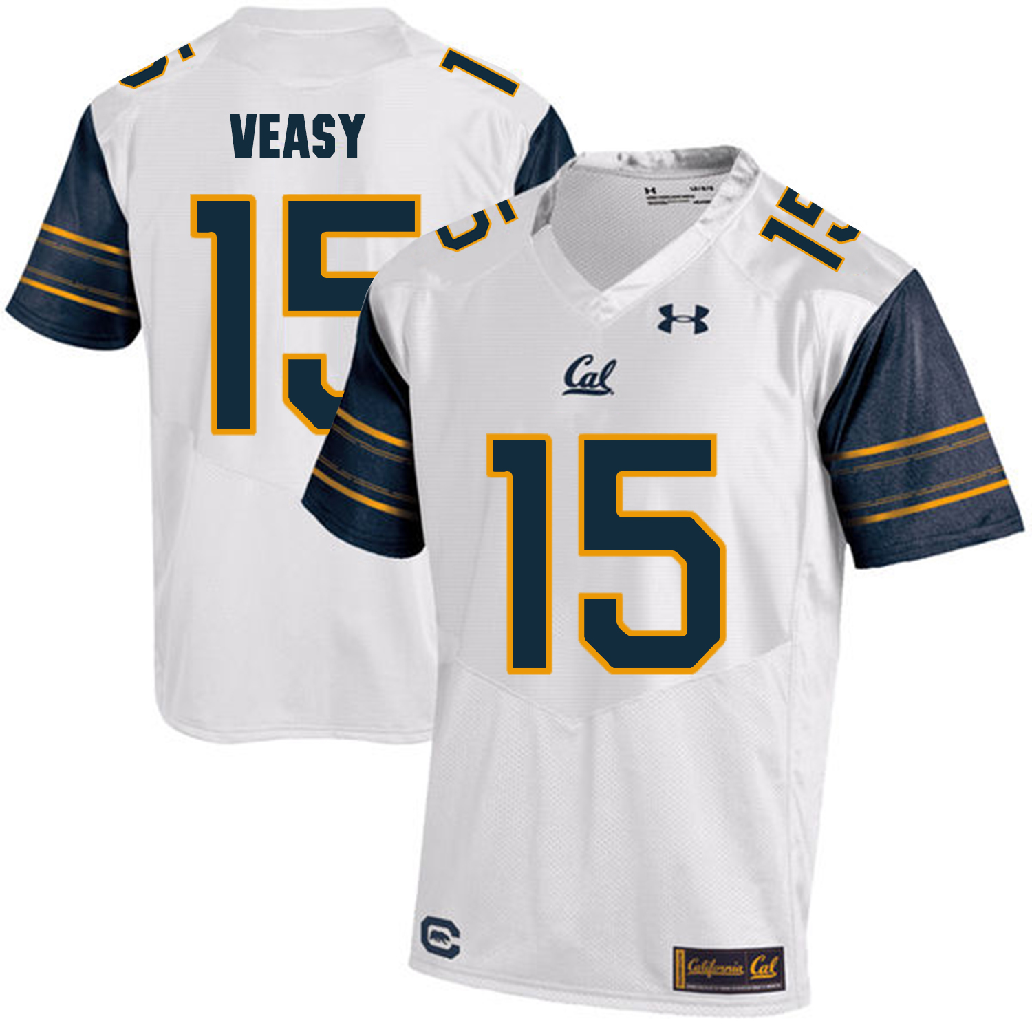 California Golden Bears 15 Jordan Veasy White College Football Jersey