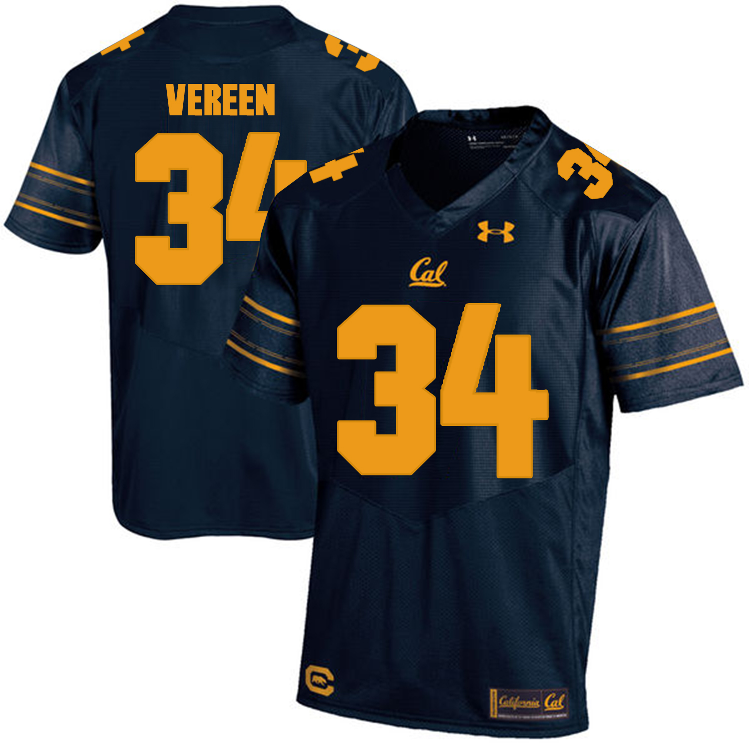California Golden Bears 34 Shane Vereen Navy College Football Jersey