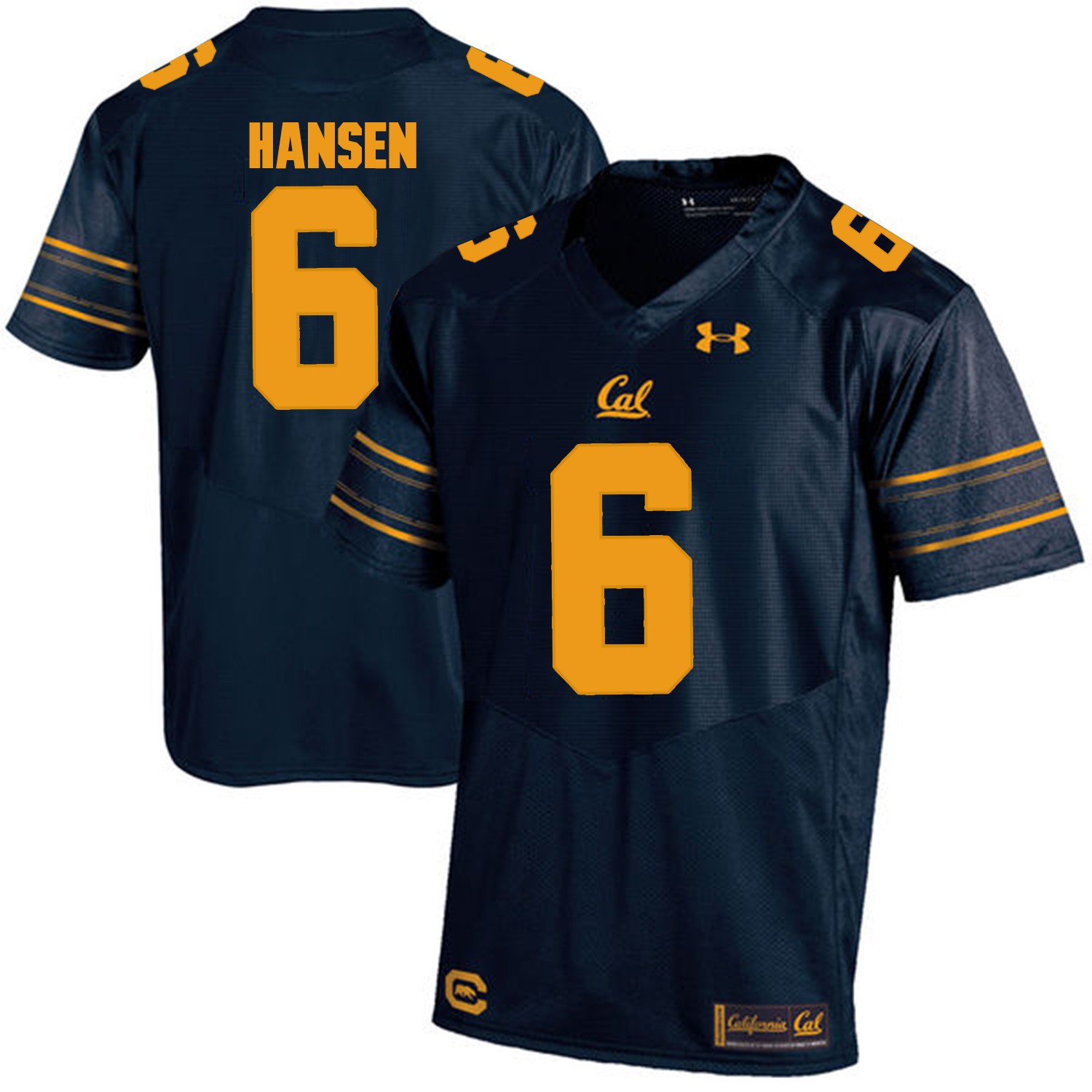 California Golden Bears 6 ChadHansen Navy College Football Jersey
