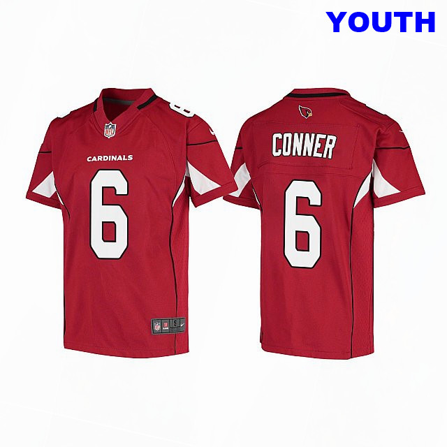 Cardinals #6 James Conner Youth Game Gray Cardinal Jersey