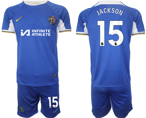 Chelsea Nike Stadium Sponsored Shirt FC home 15# JACKSON 2023-24 Jerseys